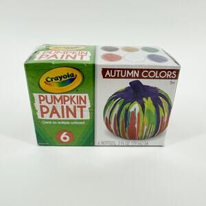 Crayola Pumpkin Paint Set - Autumn Colors, 6 Bottles Non-Toxic Great for Kids 5+